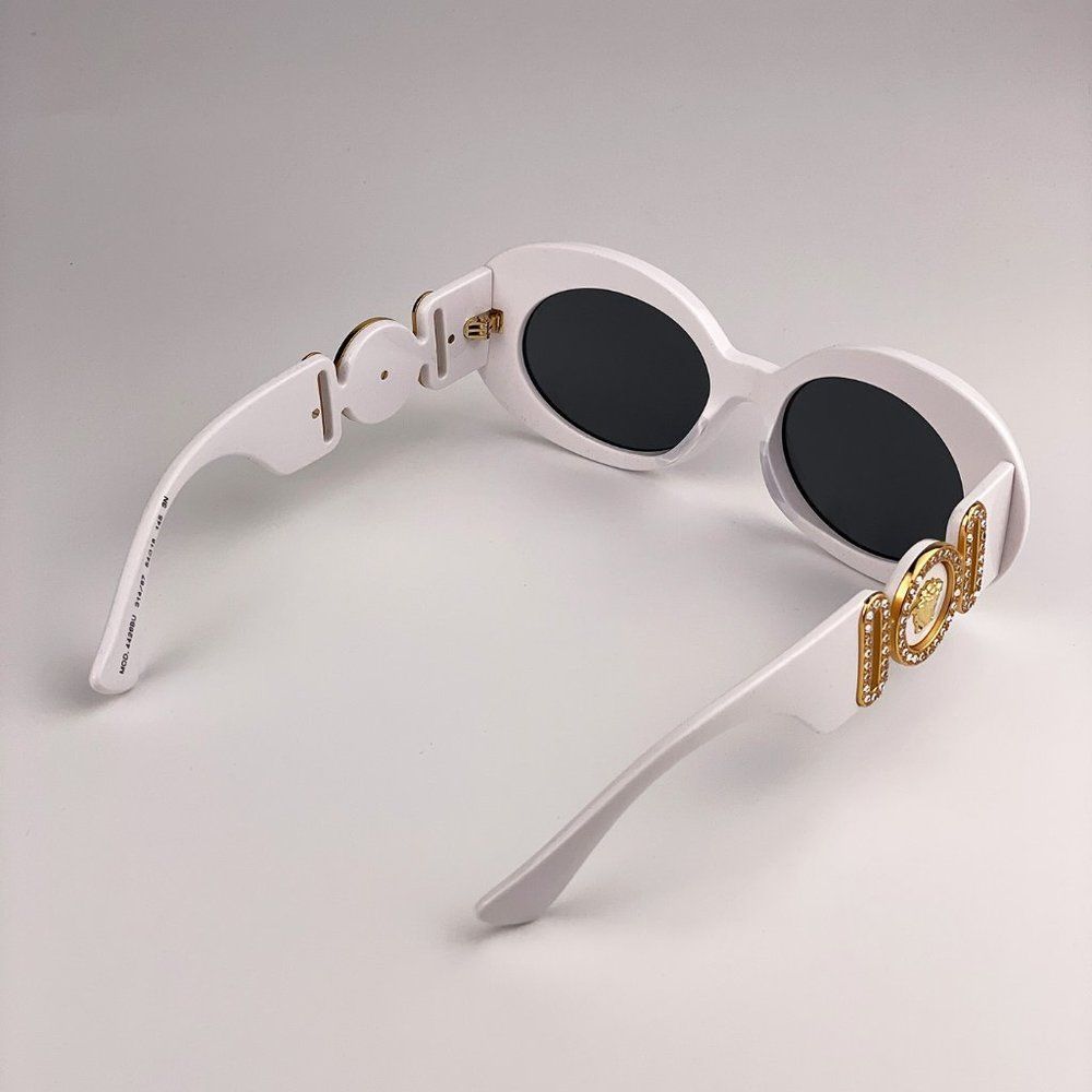 Versace VE4426BU 314/87 MAXI MEDUSA BIGGIE Sunglasses White Gray Oval Women - Picture 12 of 14